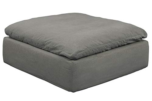 Sunset Trading Cloud PuffÂ Square Modular Ottoman Performance Gray SLIPCOVER ONLY ONLY,