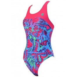 Maillot de bain fille rose Rate Mad Wave confortable sport