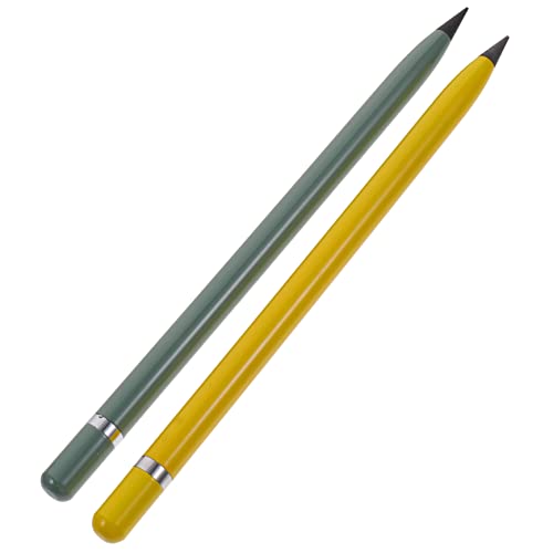 Angoily 2 Piezas No es necesario afilar los lápices sin afilar lápiz lápices de dibujo lindo lápiz mecánico eterno lapices dibujo lapices de dibujo lápiz lápices sin tinta Metal