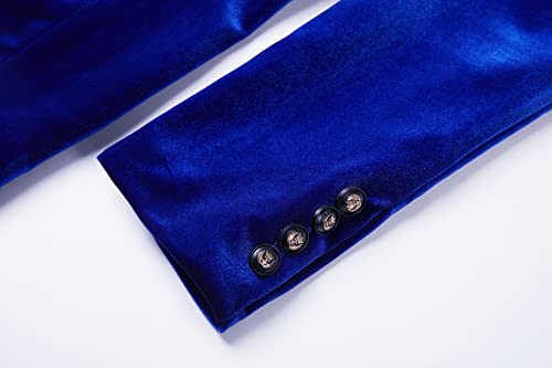 WZIKAI Mens Velvet Blazer Slim Fit One Button Solid Suit Jacket Sport Coat for Wedding Prom Dinner Party4