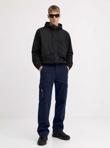 Image of Lymio Men Cargo | Cotton Cargo Pants for Men | Regular Fit High Rise Solid Pants (117-120)