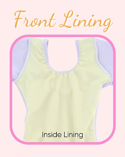 Dancina Girls Skirted Leotard Sparkle Short Sleeve Tutu Ballet Dress Front Lined4