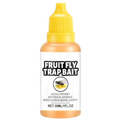 ショウジョウバエ 捕獲器,食品付近用誘引剤 飛行害虫駆除 | 30ml コバエ トラップ 詰め替え液 | 家庭 キッチン 寝室 リビング シンク ゴミ箱 カウンター オフィス レストラン 用