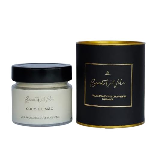 Vela aromática Coco e limão 145 g - Bendita Vela