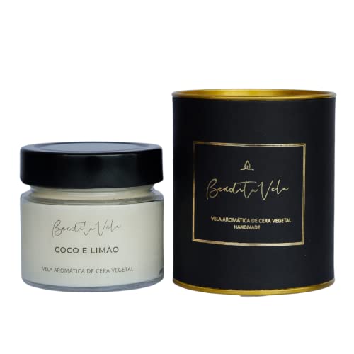 Vela aromática Coco e limão 145 g - Bendita Vela