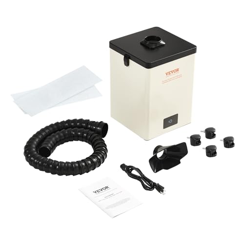 VEVOR Lötrauchabsaugung 150W Schweißrauchabsauger 332 m³/h Mini Desktop Lötrauchabsorber 5800U/min 3-Stufen-Filter Lötrauch Absaugung für Lötstation Schweißarbeiten