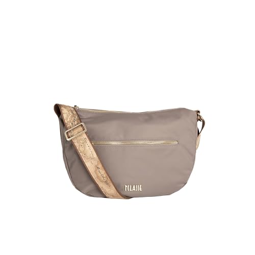 BORSA TRACOLLA Alviero Martini Prima Classe Tracolla mezzaluna grande Tortora