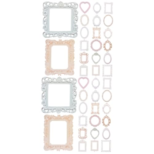 SHINEOFI 2 Series 2 Juegos De Papel De Base Para Álbumes De Recortes Diarios Álbumes De Recortes Con Bordes De Encaje Papelería Papel Para Decoupage Marcos Vintage Marcos De 40 hojas*2