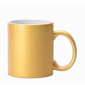 11oz Ceramic Sublimation Coffee Mug Gold, Case of 36