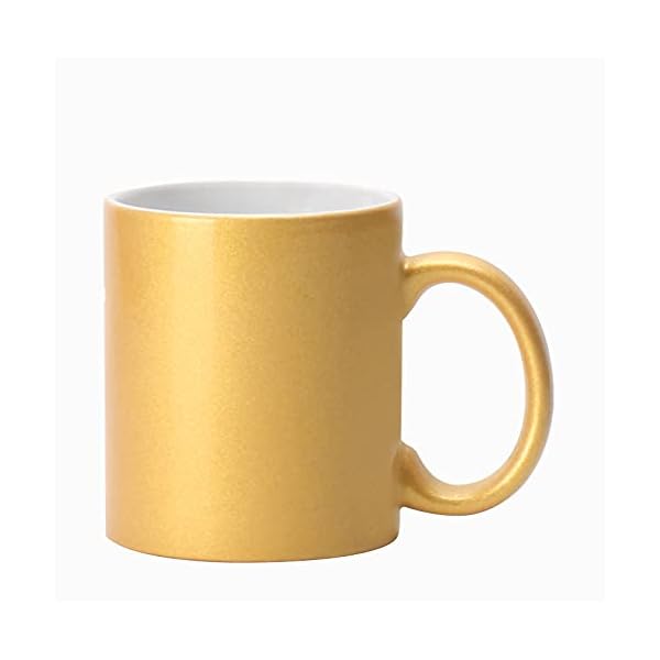 11oz Ceramic Sublimation Coffee Mug Gold, Case of 36