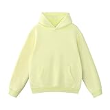 Dnzzs Womens Oversized Hoodie Acid Wash Hoodie Vintage Sweatshirt Heavyweight Fleece Cotton Streetwear Trendy Hoodies Yellow
