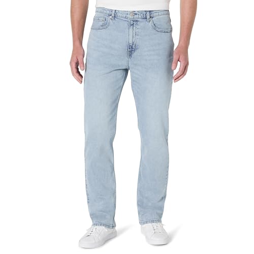 Amazon Essentials Herren Relaxed Fit-Jeans, Helles EIS, 34W / 30L