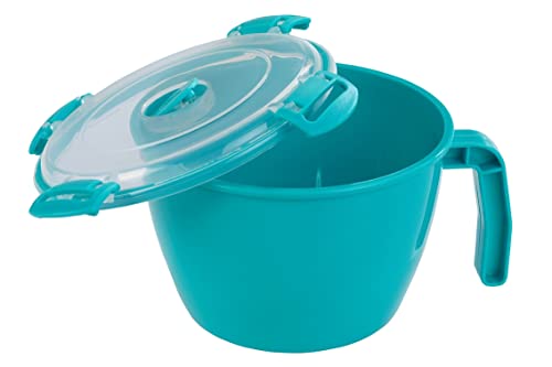 Maximex Mikrowellen-Tasse 900 ml, Deckel mit Clip-Verschlüssen &...