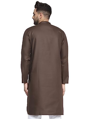 Image of Jompers Men's Cotton Regular Fit Solid Kurtas