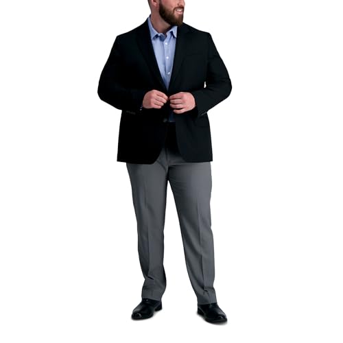 Image of Haggar Mens The Active Series Classic Fit Gabardine Blazer (Regular and Big and Tall Sizes)