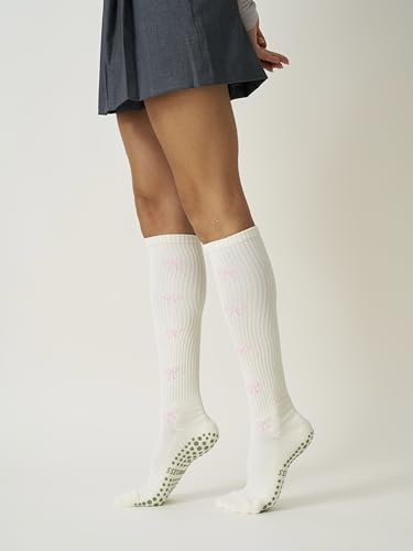 Image of Shapes Studio Half Calf Grip Socks, Cute Fruit Pilates Socks, Ruffle Socks, Non-Slip for Barre Yoga