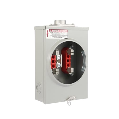 125 Amp Meter Socket 4-Jaw Meter Base Single Phase 3-Wire Ringless