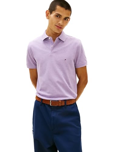 Image of Tommy Hilfiger Men's Short Sleeve Polo Shirts in Regular Fit With Stretch and Organic Pique Cotton