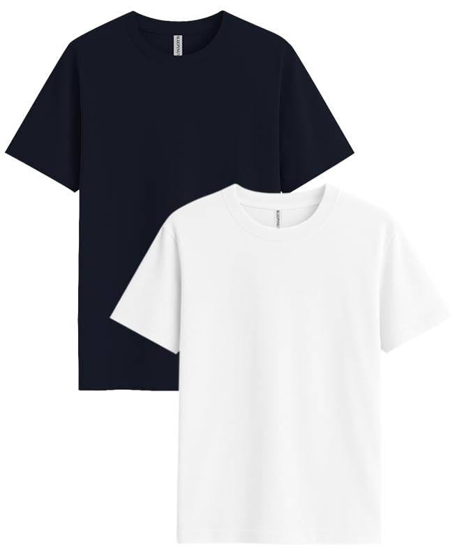 Image of Sleepynuts Women's S to 3XL Premium Half Sleeve Round Neck Plain Combed Cotton Tshirt Pack of 3 Loose Fit T-Shirts Combo