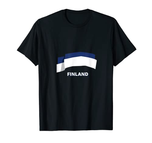 Flag Finland T-Shirt, Black