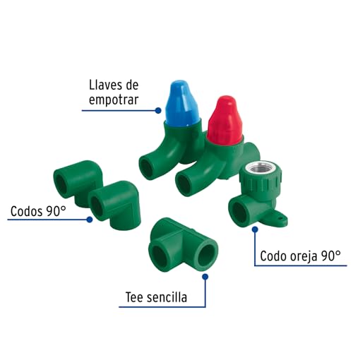 Kit para regadera CPVC 8 kit para regadera cpvc marca Foset (2)