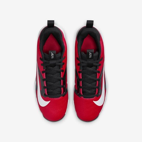 Nike Alpha Menace 4 Shark Big Kids' Football Cleats (FQ4012-600, University Red/Metallic Silver/Team Red/White) Size 124