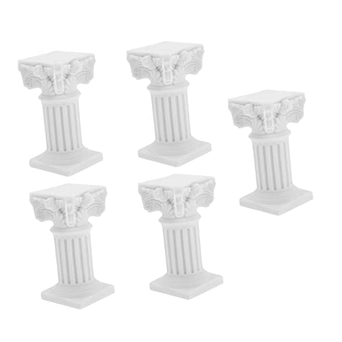 Cabilock 5 Pz Candelabro D'angelo Colonna Romana in Miniatura Decorazioni Per Sale Da Casa Portacandele a Colonna in Resina Candelabri a Colonna Regalo Resina Sintetica Vintage ▾ Bianca