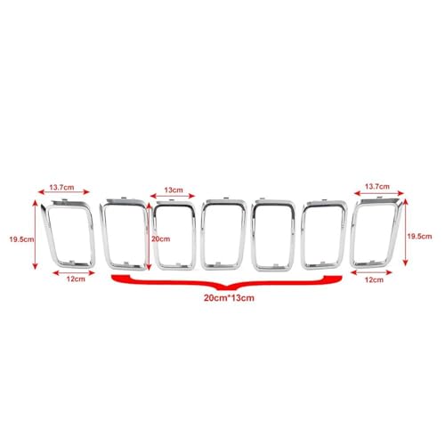 Garnitures cadre calandre chrome Jeep Grand Cherokee kit 7 pièces clipsables - 4