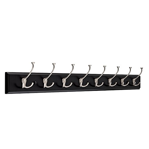 Franklin Brass R33646K-BMN-R Tri-Hook Hook Rack, 45" Black and Matte Nickel by Franklin Brass - Used condition - CA$21.31