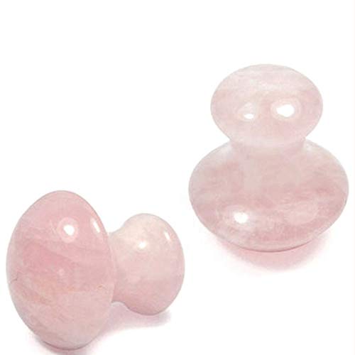 Herramienta de masaje facial de piedra de Jade con rodillo de Jade de setas de cuarzo rosa al por mayor for la belleza humana LIUZIIHAYIN