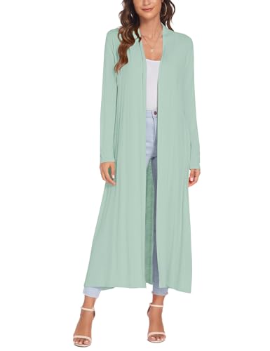 Image of Bluetime Women Floor Length Open Front Cardigan