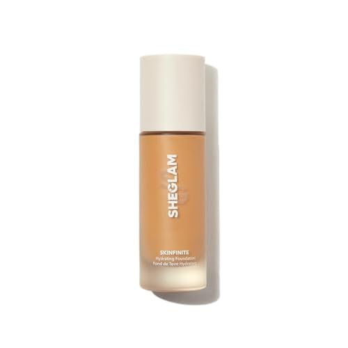 SHEGLAM Skinfinite Hydrating Foundation - Golden - Dewy Finish - Buildable Coverage - Pore-less - Non-Greasy - Lightweight - Natural - Soft Liquid Fou