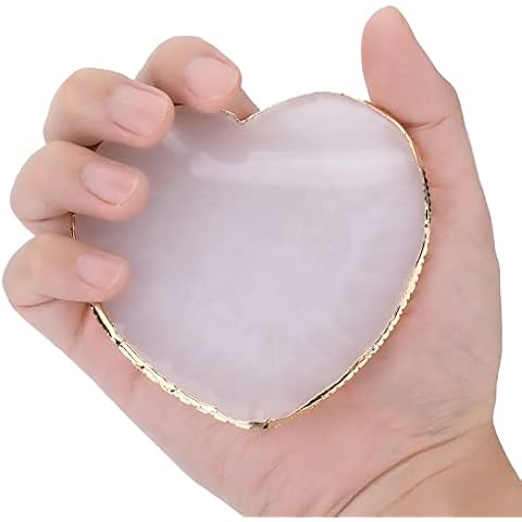 WLLHYF Natürliche Harz Nagel Paletten Kunst Palette DIY Design Nail Art Nail Art Nagel Herz Shaped Make Up Palette Mischen Werkzeuge Display Board Gel Nail Art Farbe Malerei Tablett Maniküre Werkzeug Cover