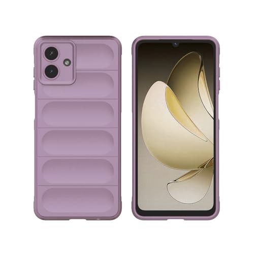 Image of Amazon Basics Mobile Cover for Samsung Galaxy A07 | Full Camera Protection | Liquid Silicon Case | Flexible Bumper Case for Samsung Galaxy A07 4G /5G /F07 4G /M07 4G /M17e 5G /F70e 5G (Purple)