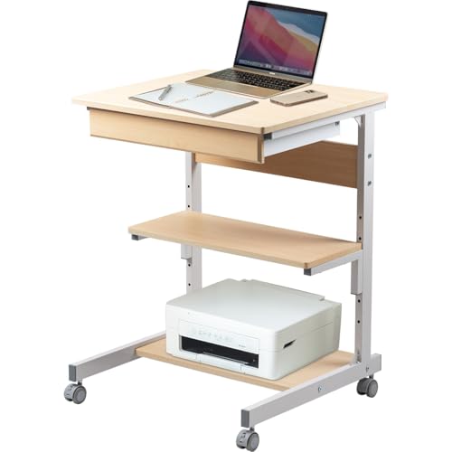 Amazon | サンワダイレクト パソコンデスク 幅55cm 引き出し付き 5段階