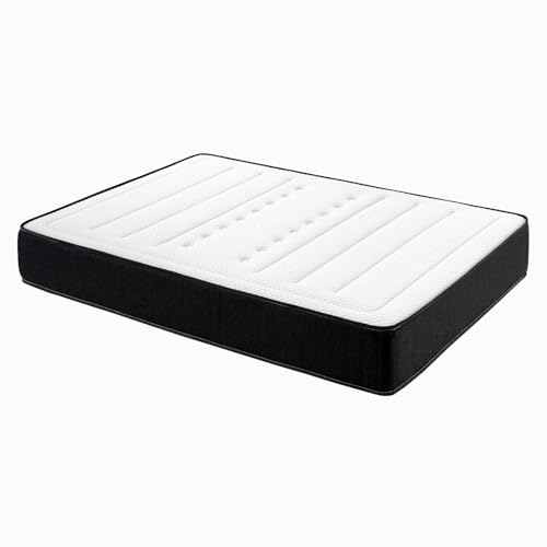 MAXCOLCHON Colchón Viscoelástico Confort Plus de Alta Firmeza y 27cm para Alineación Espinal y Descanso Transpirable Antiácaros 90x190 cm