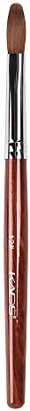 Rolabling Nail Brush Kolinsky Sable Acrylic Nail Art Brush Professional Red Wooden Nail Brush (12#)