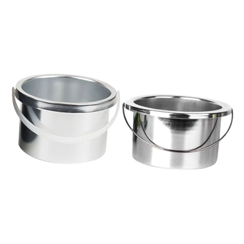 UKCOCO 2Piezas Olla de Repuesto para Calentador de Cera Recipiente Interior de Metal para Depilación Compatible con Máquinas de Derretir Cera de Limpiar y Mantener