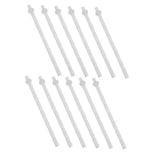 Baluue 12 pièces Kit Tiges Boutons Chasse Eau Wc Rallongées Tiges Filetées Réglables pour Réservoir Toilettes Installation Facile et Ajustable pour Réservoir Chasse Eau Standard