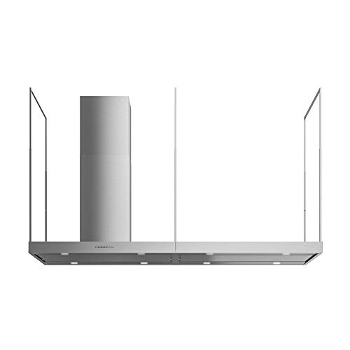 Image of Futuro Futuro Europe Series Island Mount Range Hood, Italian Stainless Steel Ceiling Chimney Hood with Perimeter Suction & Multi-Speed Blower (72 inch)