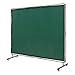 Welding Screen with Frame, 6' x 8' Welding Curtain Screen, Flame-Resistant Vinyl Welding Protection Screen on 4 Swivel Wheels (2 Lockable), Moveable & Professional for Workshop/Industrial, Green
