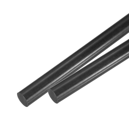 Image of MECCANIXITY ABS Plastic Rod Round Solid Bar 15mm x 400mm Black for DIY Model Material, Architectural Model Making, DIY Sand Table, Pack of 2 Pcs