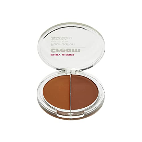 Ruby Kisses Cream Foundation 3D Face Creator 2-Color Foundation And Concealer, 12 Hour Wear Long Lasting, Medium To Full Coverage (Level 15) #TOP1