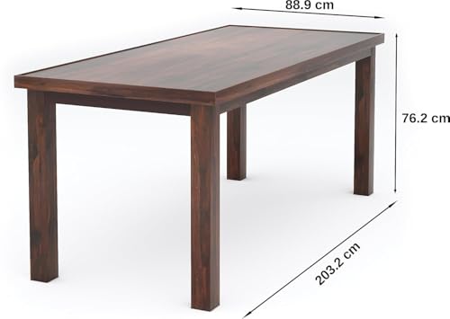 Image of Sheesham Solid Wood 8 Seater Dining Table for Living Room (Mahogany1)