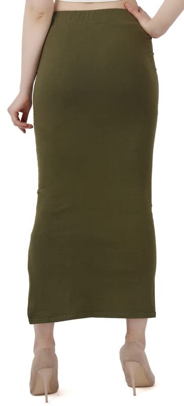 Image of Lycra Blend Cotton Saree Shapewear Petticoat for Women and Girls, Skirts Shapewear Dress for Saree