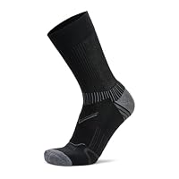 BALEGA Enduro Running Unisex Crew Socks Black Medium (One Pair)