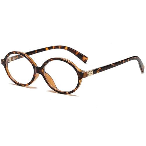 Image of Blue Light Blocking Glasses for Women Men Retro Oval Glasses Frame for Small Faces Anti Eye Strain Computer Nerd Eyewear8058 Tortoise