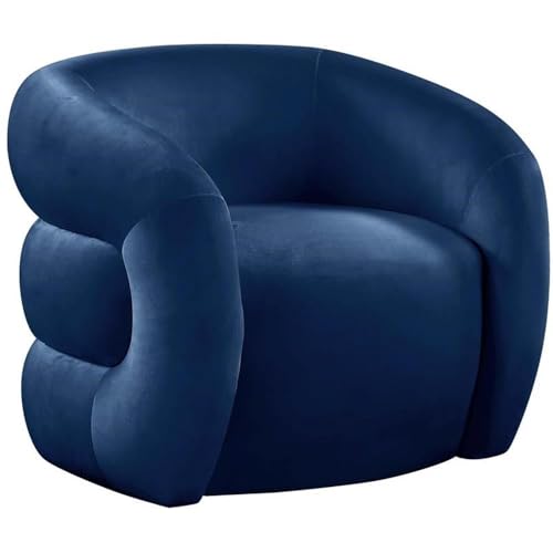 Sillón Contemporáneo Velvet Azul miniatura 1