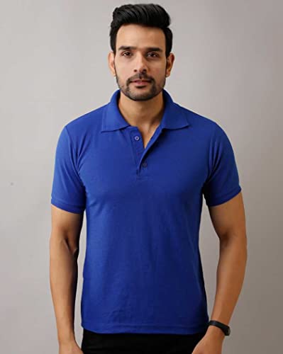 Image of INKKR Men's Polo Neck Half Sleeve Solid T-Shirts