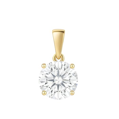 Jewelaura Round Cut Moissanite Pendant image
